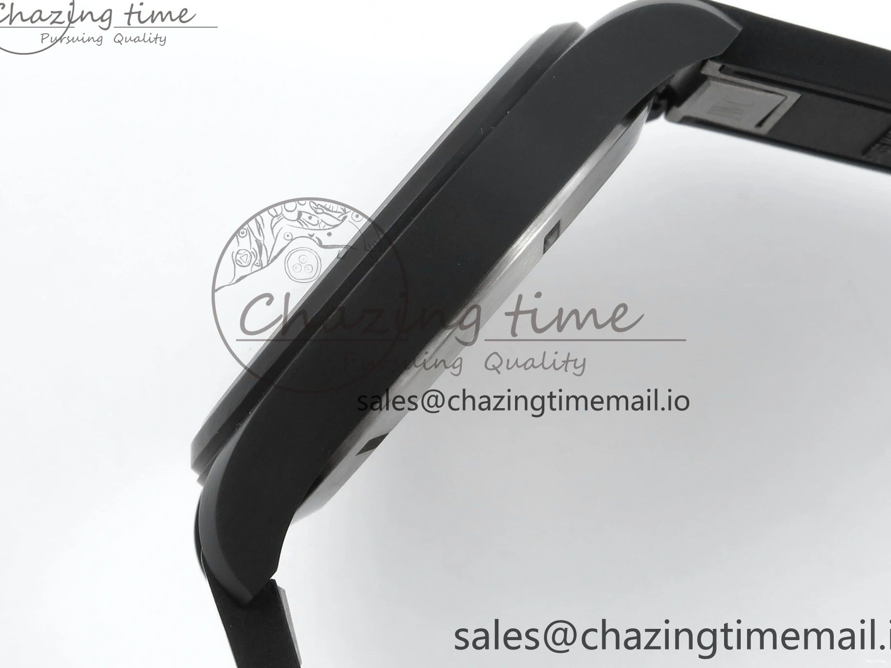 MIROTIME 0317 Pilot Top Gun IW326901 M+F 1:1 Best Edition Black Dial on Black Rubber Strap A SportInspired 6999